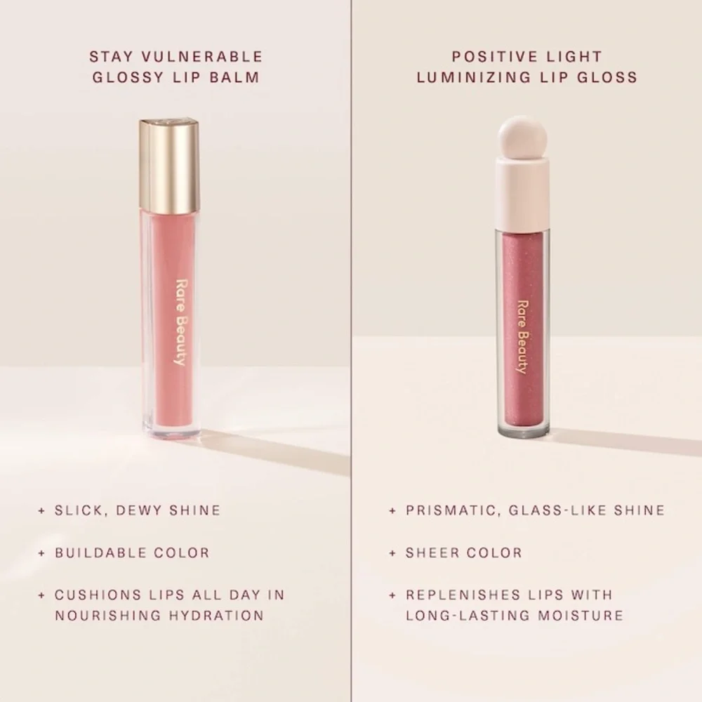 💗 Rare Beauty Stay Vulnerable Glossy Lip Balm – Nearly Mauve (NIB) 🎀🫦